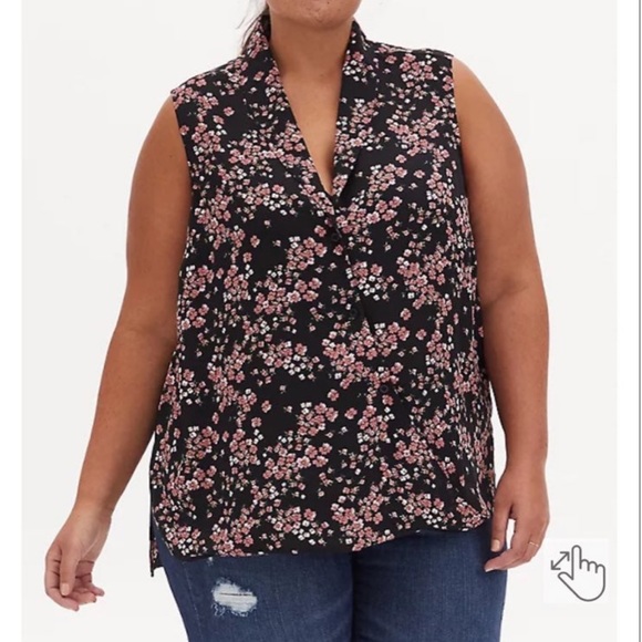 NEW Torrid Floral Georgette Sleeveless - Picture 1 of 4